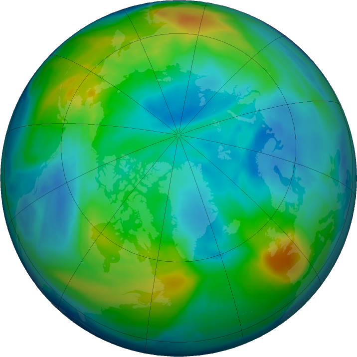 Arctic ozone map for 14 November 2019